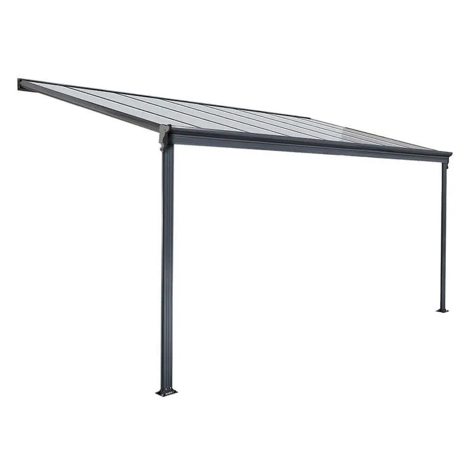 HOME DELUXE Terrasoverkapping SOLIS Grijs 312 x 303 x 226 / 278 cm