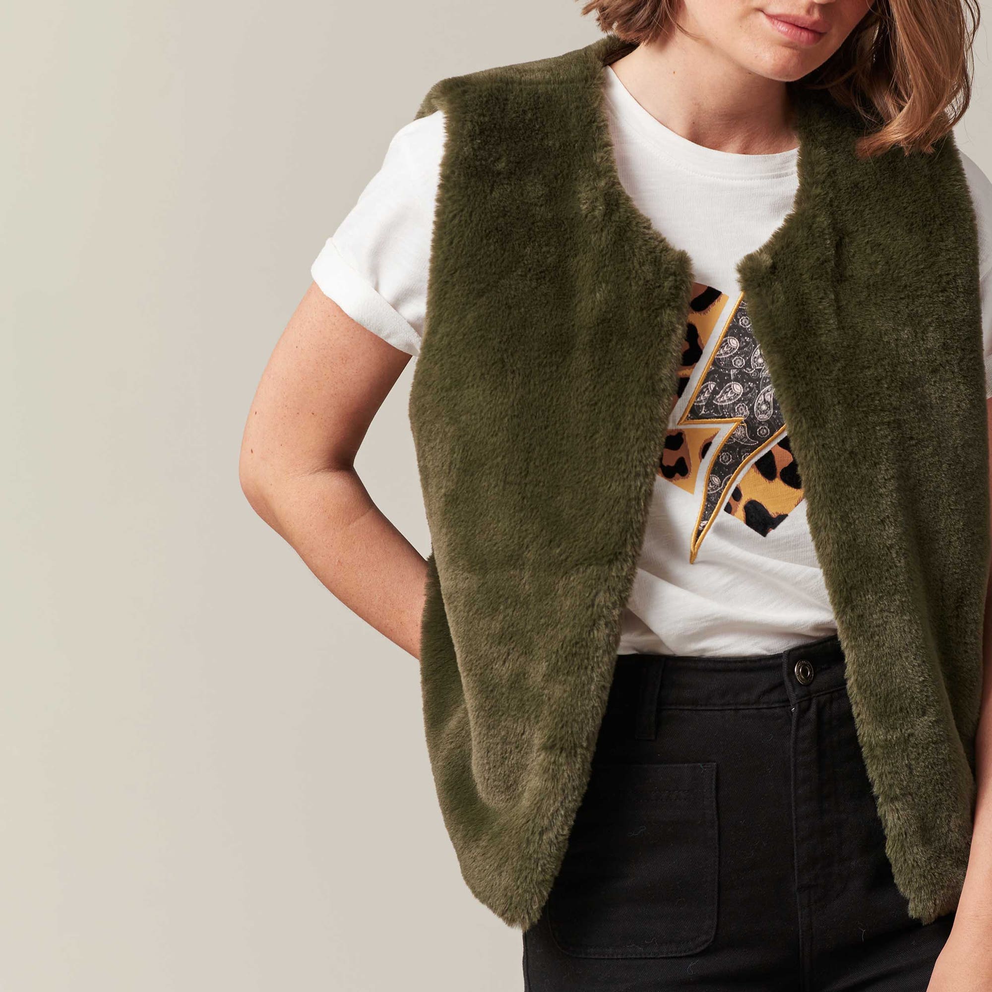 Gilet Femme kaki