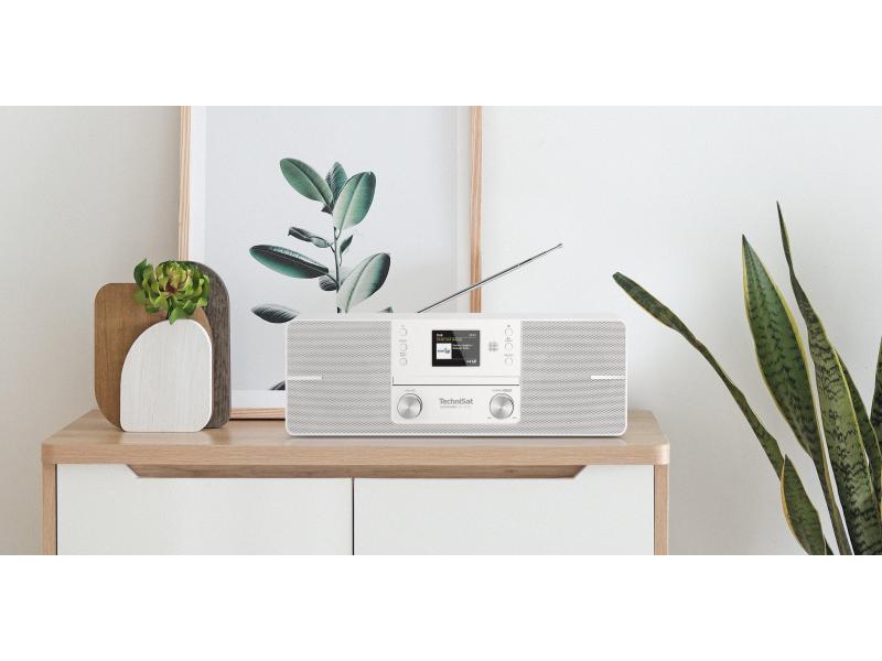 Technisat DAB  Radio DigitRadio 370 CD BT Weiss DAB /UKW-Stereoradio mit CD-Player und Bluetooth-Audiostreaming