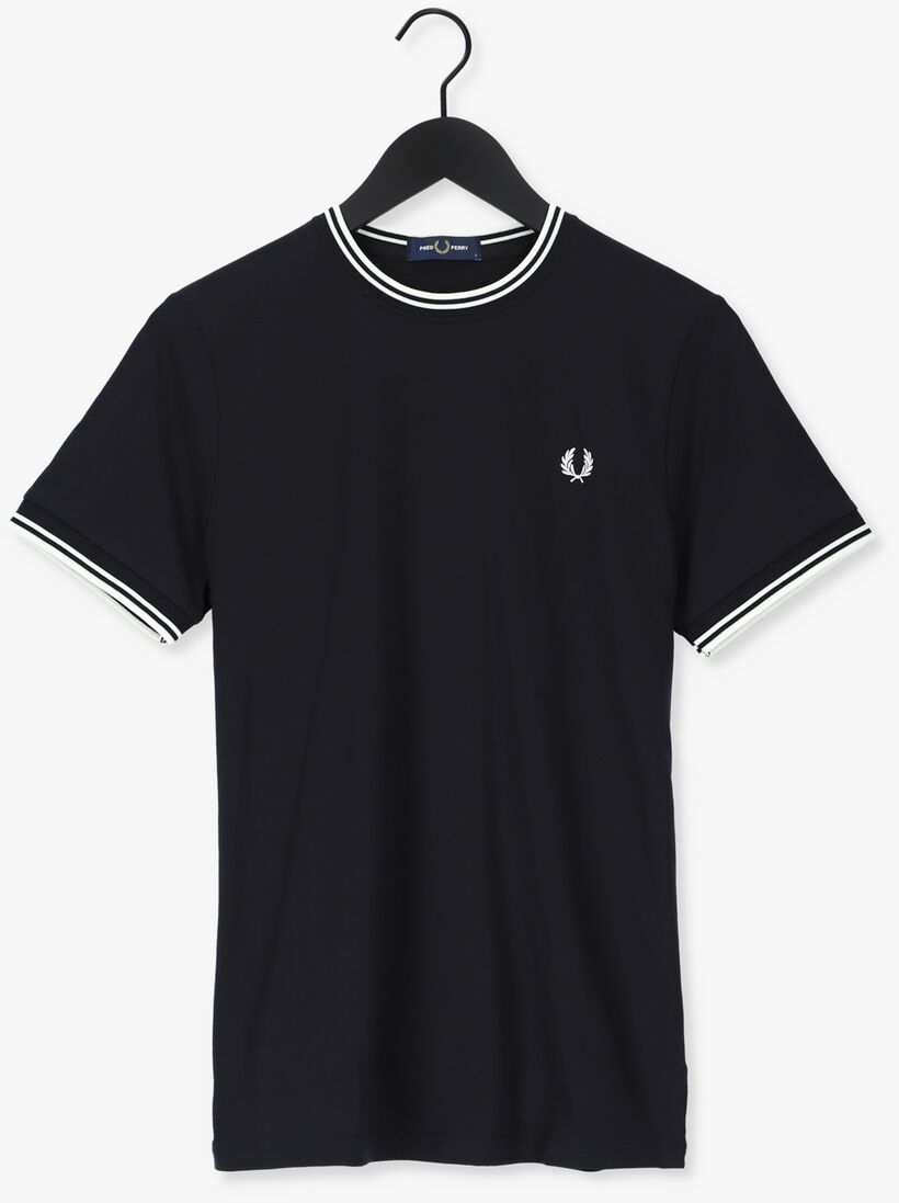 FRED PERRY zwarte fred perry t-shirt twin tipped t-shirt