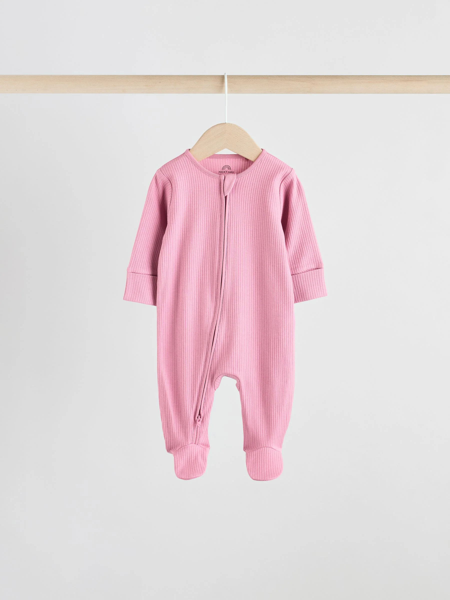 Roze - Babypyjama's met tweewegrits (0-2jr)