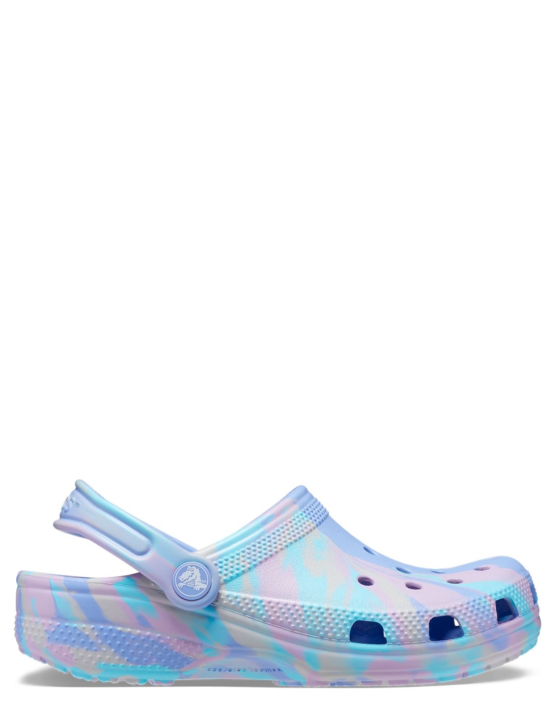crocs sabots femme enfant classic marbled clog marbré rose bleu