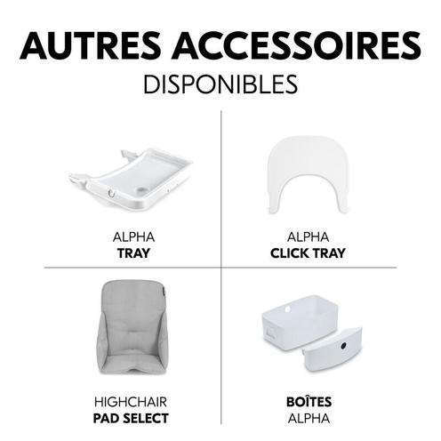 Chaise haute Beta+ avec accessoires - Bois - HAUCK