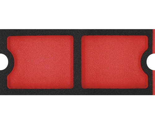 Module-inzetstuk met 2 vakken voor kleine onderdelen WGB-formaat S 268 x 38 x 114 mm zwart