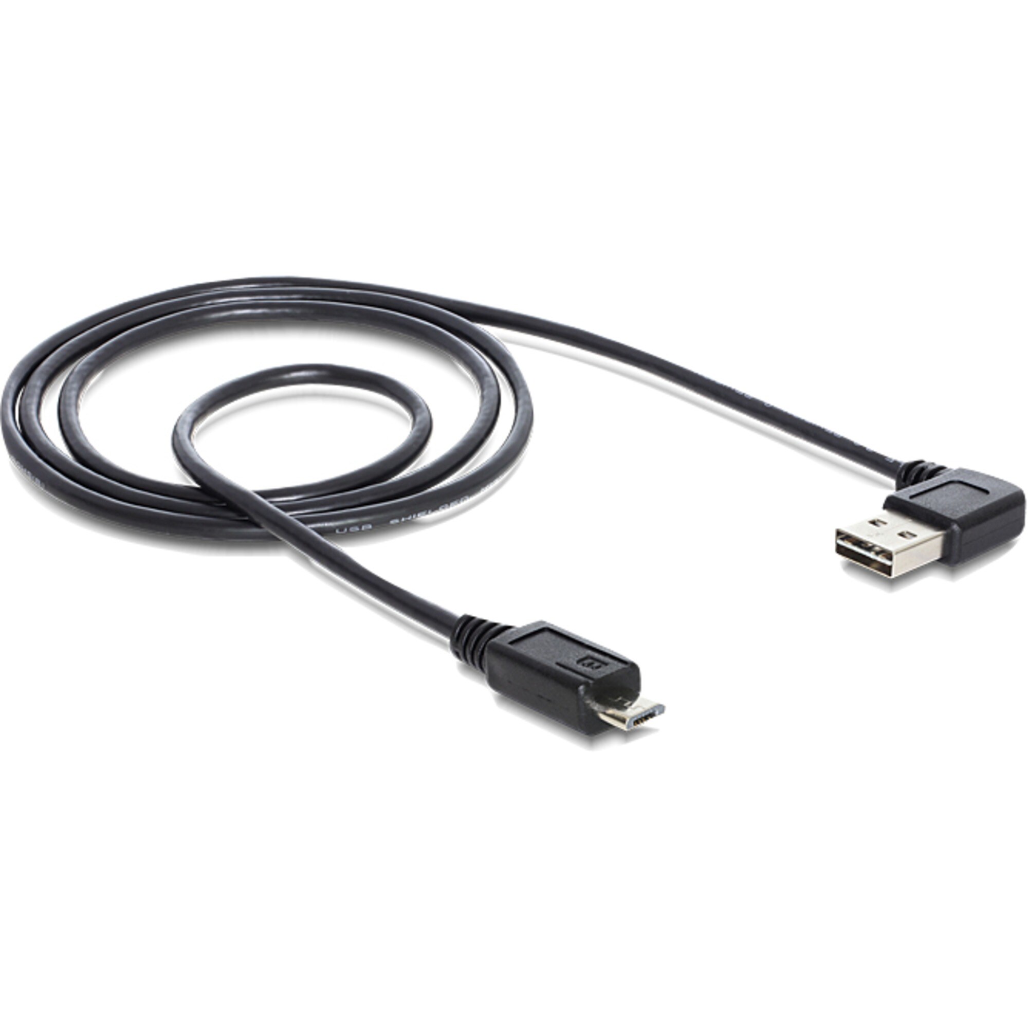 DeLOCK Kabel EASY-USB 2.0 Kabel, USB-A Stecker 90° > Micro-USB Stecker