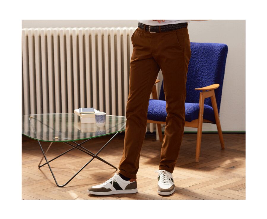 Pantalon chino homme Caramel Foncé - NIGEL II