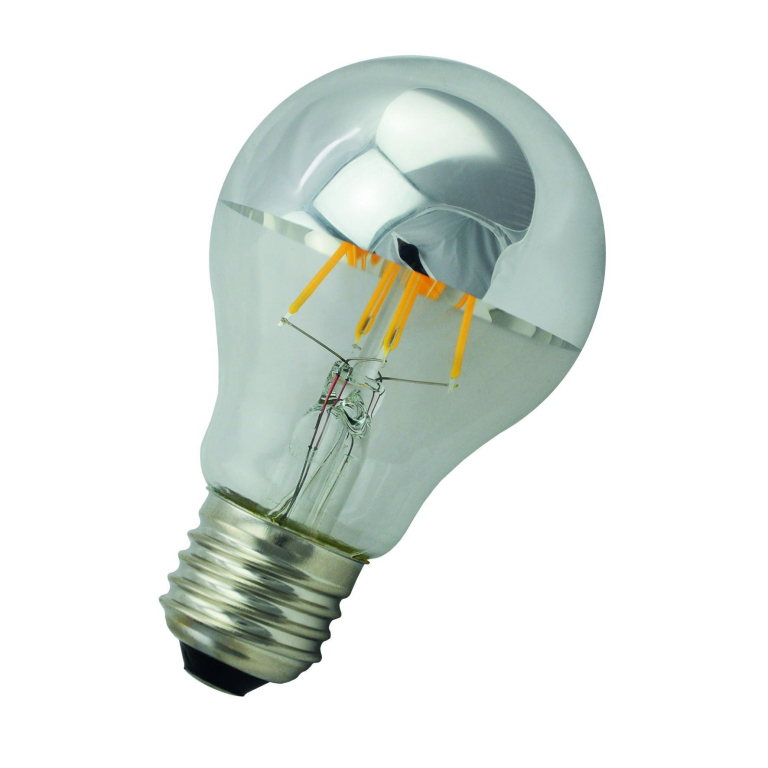 Flinders LED Filament A60 lichtbron E27 6W 2700K kopspiegel zilver ND