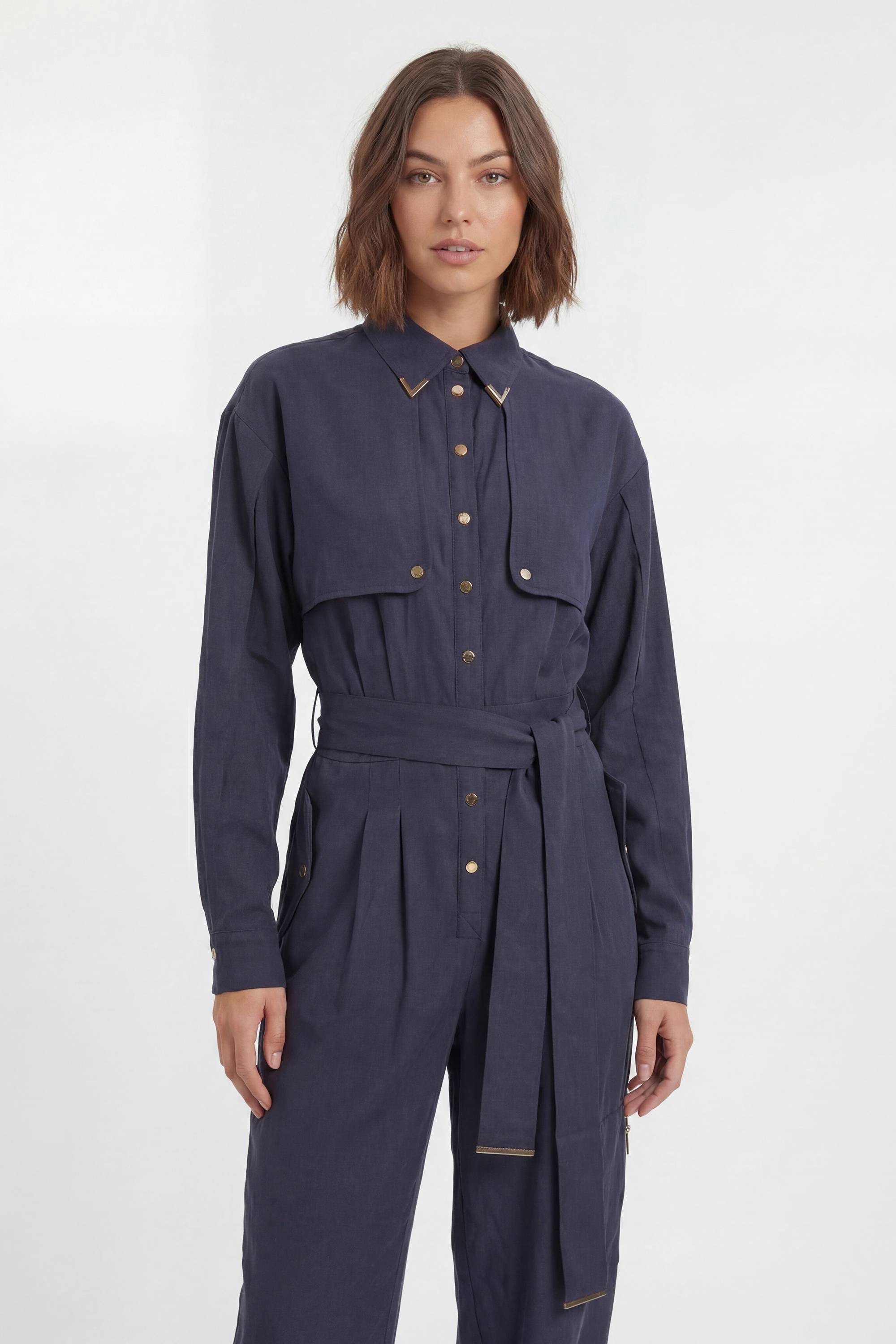 KarenMillen Combinaison En Sergé De Cupro Tissé Style Utilitaire