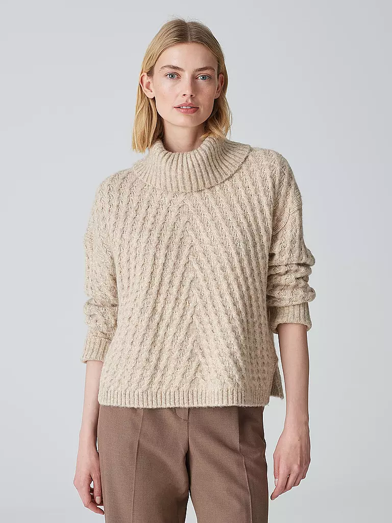 OPUS Rollkragenpullover PLINEA creme