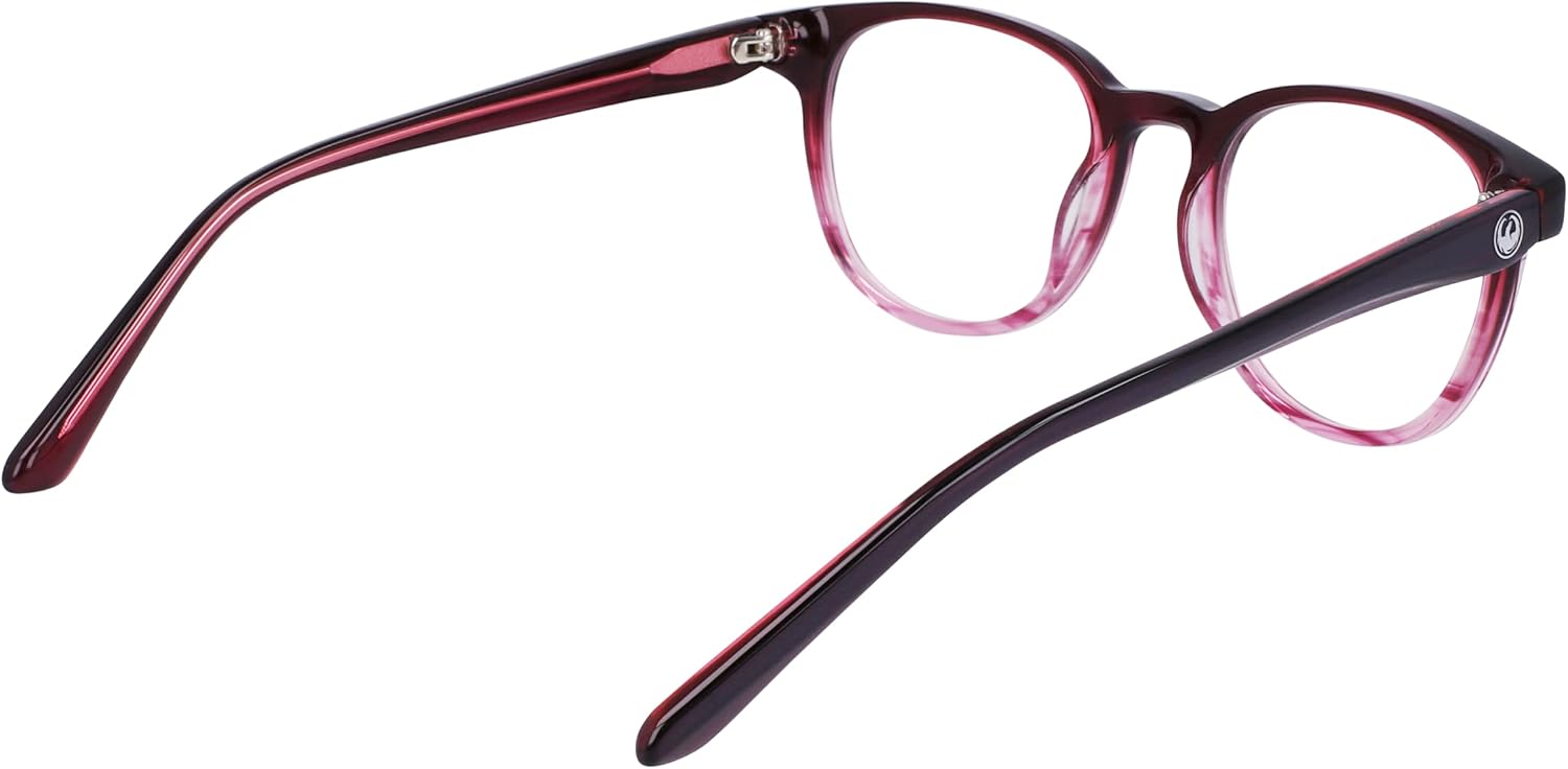 Dragon Alliance Brille mit Sehstärke für Unisex optional mit Sonnenbrillentönung oder Blaulichtfilter, Rund, gefertigt aus Kunststoff (inklusive Brillenetui)