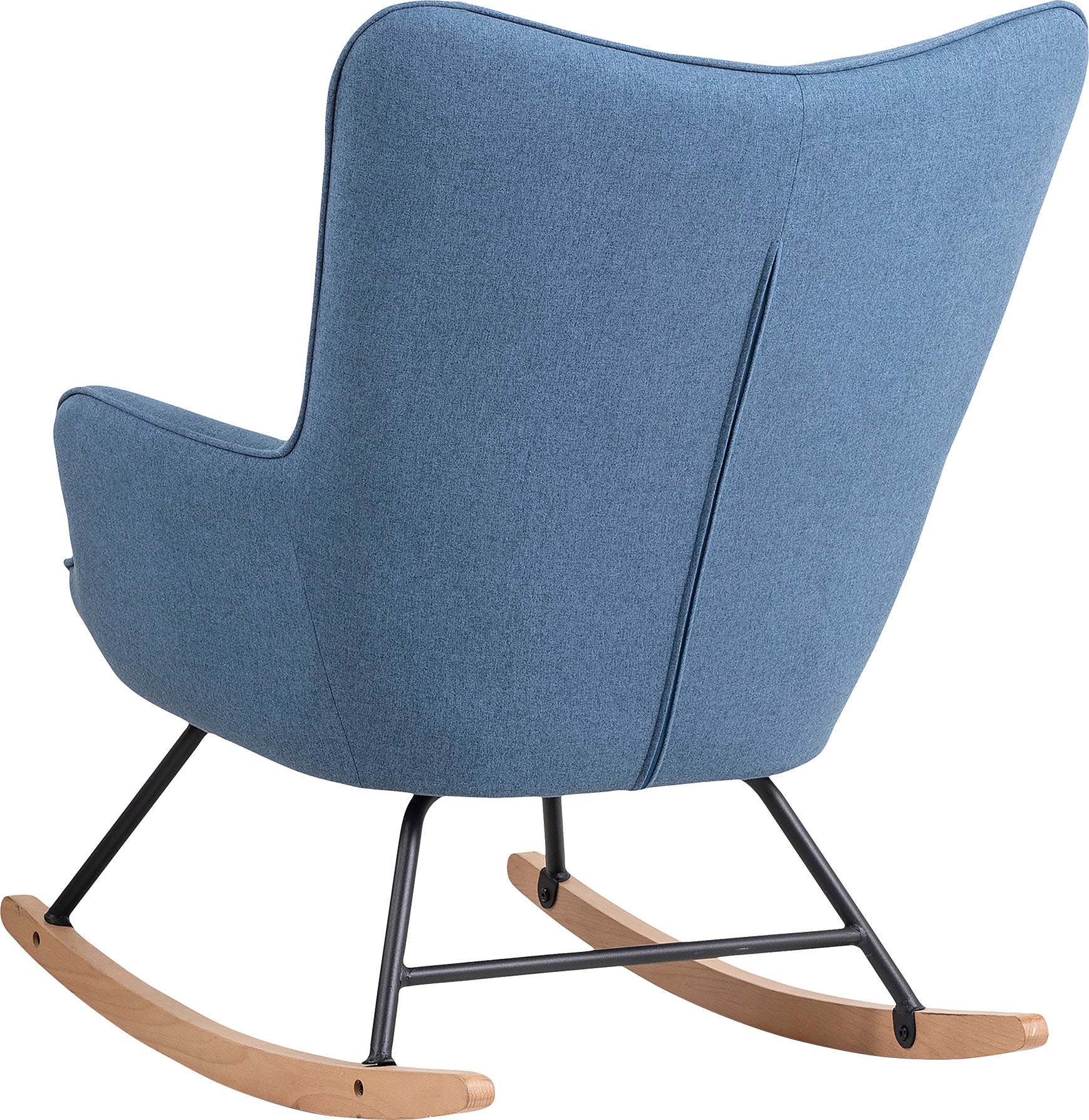 byLIVING Schaukelstuhl »Richie« () 1 Stk.moderne Metallbeine mit Holzkufe, in Webstoff oder Cord erhältlich