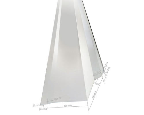 PRECIT binnenhoek voor sandwichpaneelwand, grijswit RAL 9002, 2000 mm x 300 mm