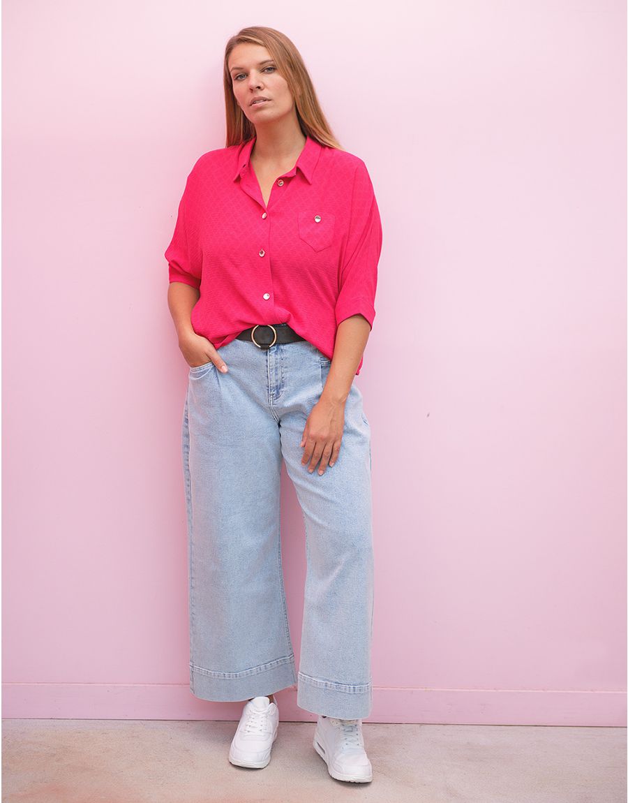 Chemise fuchsia loose