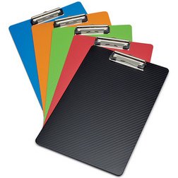 Porte-bloc avec pince flexx, A4, noir / noir