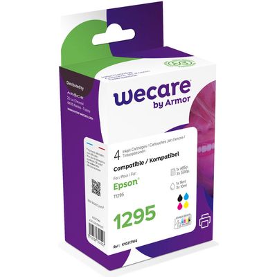 Cartouche compatible Epson T1295 - pack de 4 - noir, jaune, cyan, magenta - Wecare