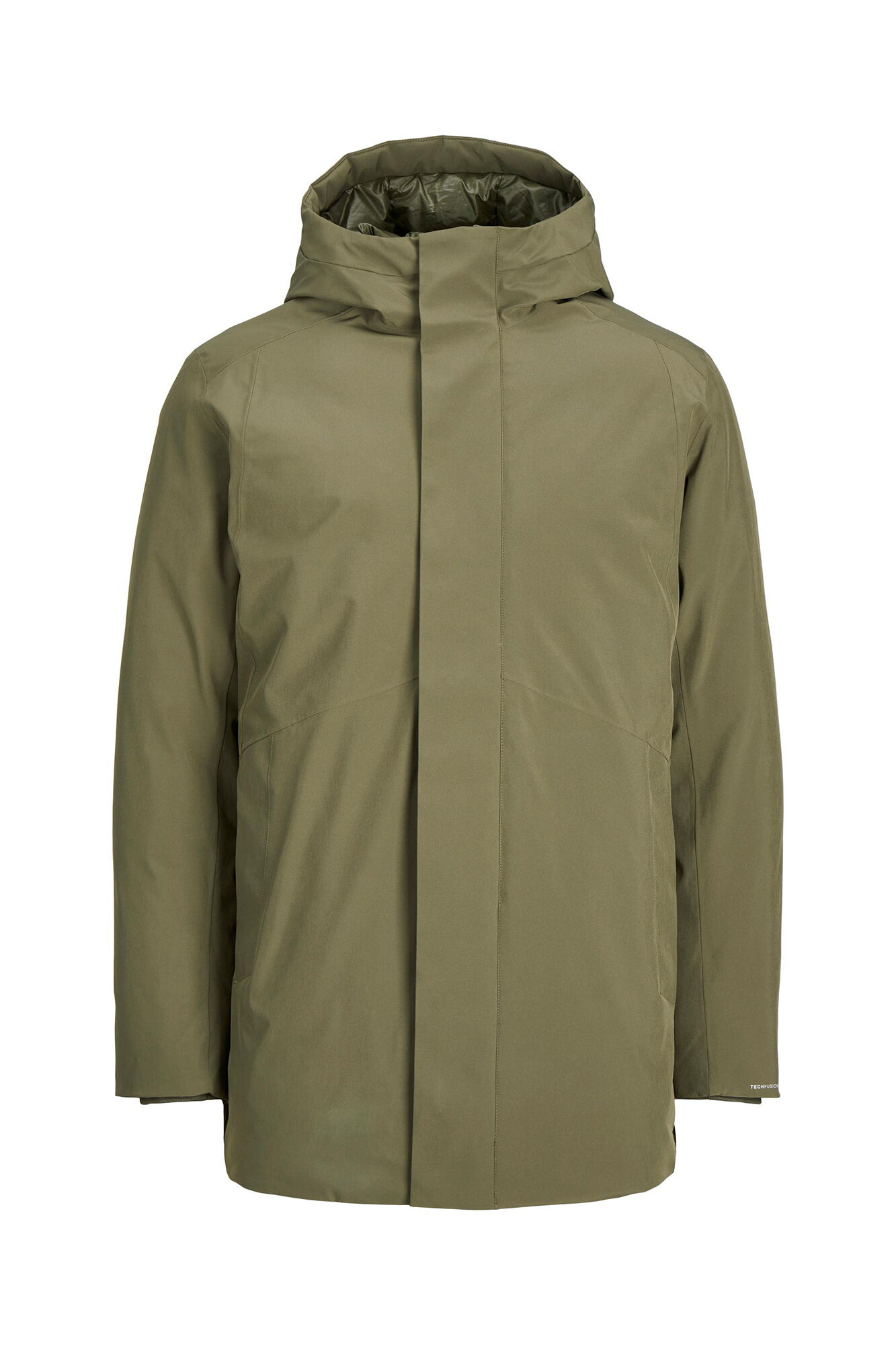 Parka técnica Tech Fusion com capuz.