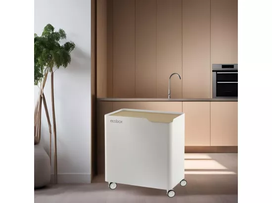 Poubelle pour tri sélectif modulable, fermeture douce, 40 litres, ECOBOX-TOP