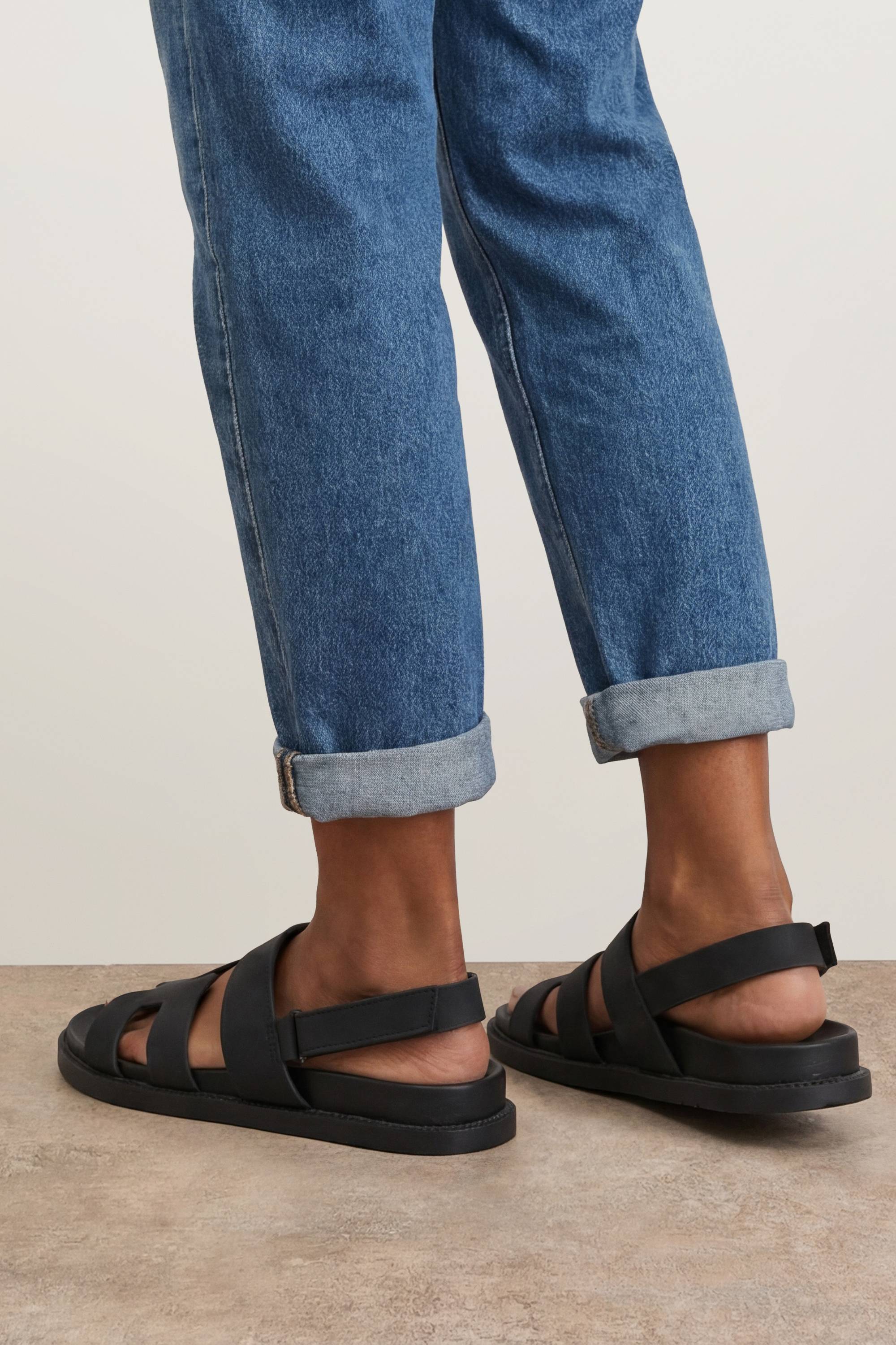Oasis Sandales Tay À Bride Arrière En Nubuck Synthétique Avec Semelle Anatomique
