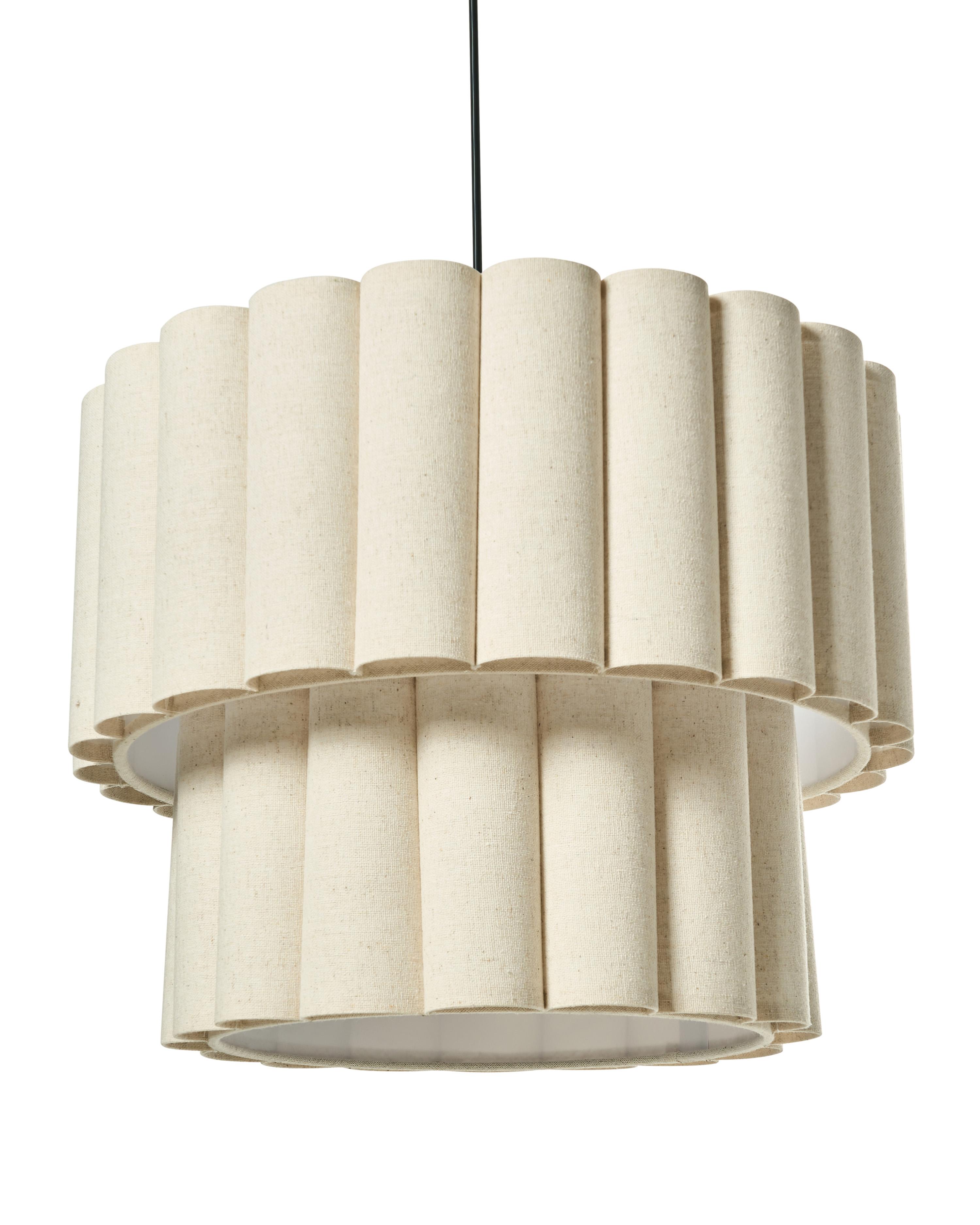 Hanglamp BELESSA Linnen Lichtbeige
