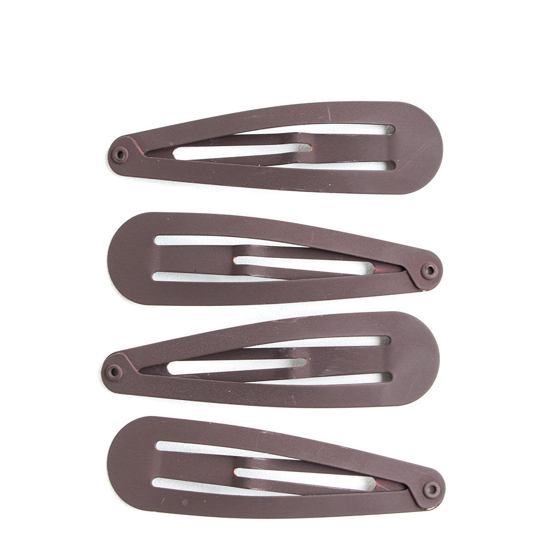 PARSA BEAUTY PARSA ACESSORIOS Gancho de cabelo castanho mate 4 peças - 4un