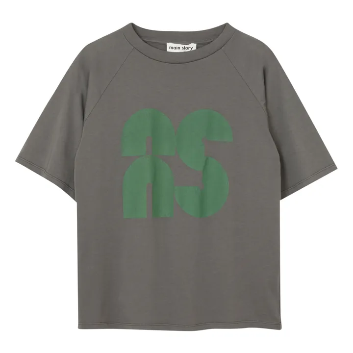 Main Story T-shirt Logo Coton Bio | Gris foncé