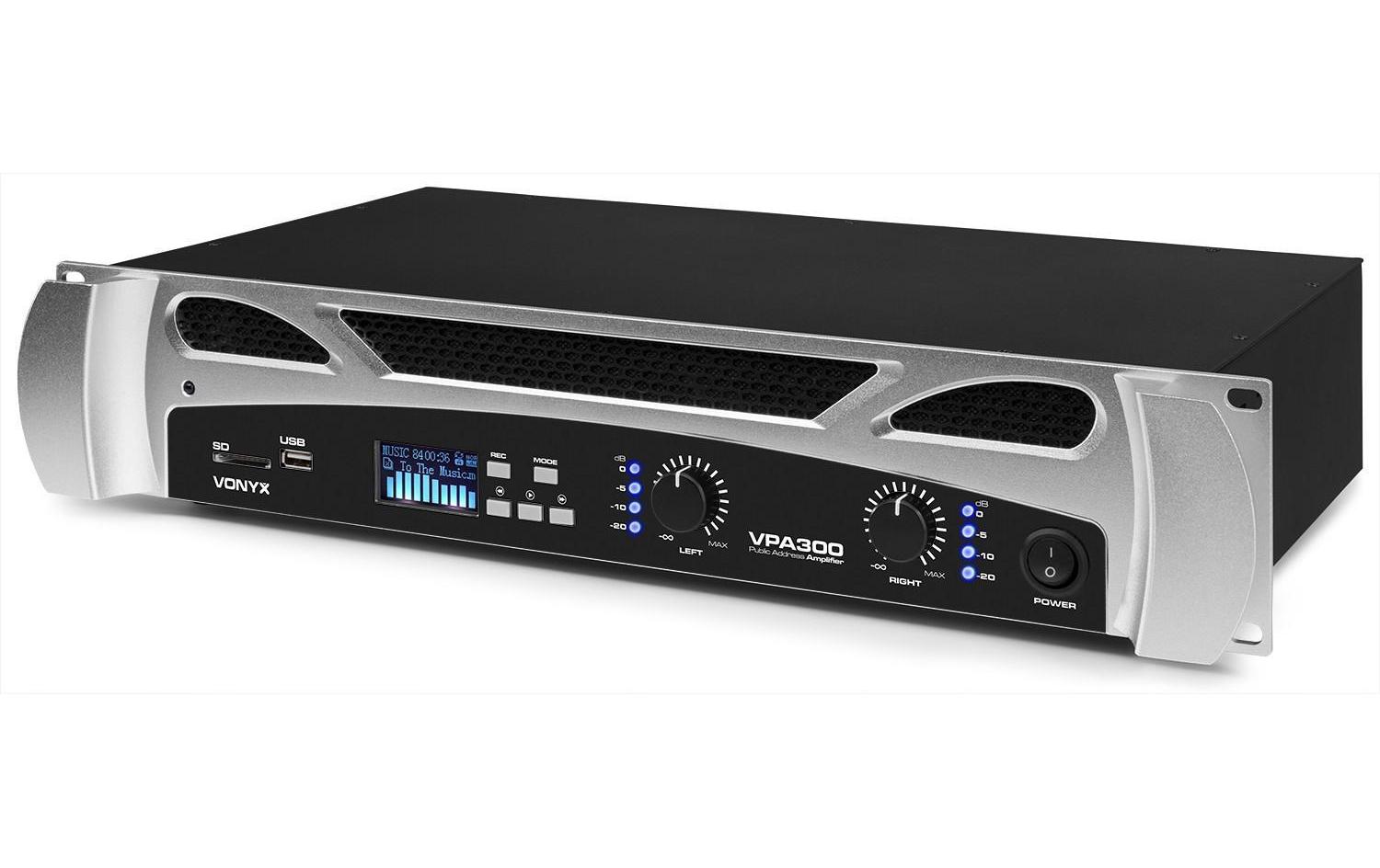 Endstufe VPA300<br>PA-Endstufe mit 2x 150 W MP3, BT, USB