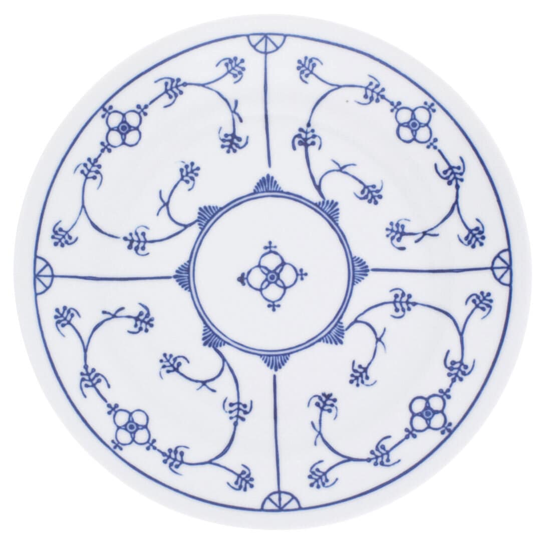 KAHLA Frühstücksteller TRADITION Blau Saks 6er Set weiß/blau