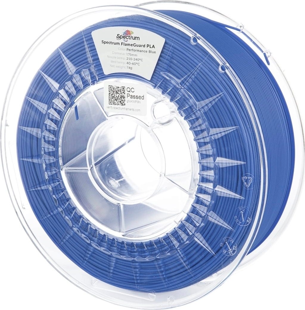 Spectrum  FlameGuard PLA Performance Blue, 1,75 mm / 1000 g    Flammhemmendes PLA in Performance Blue