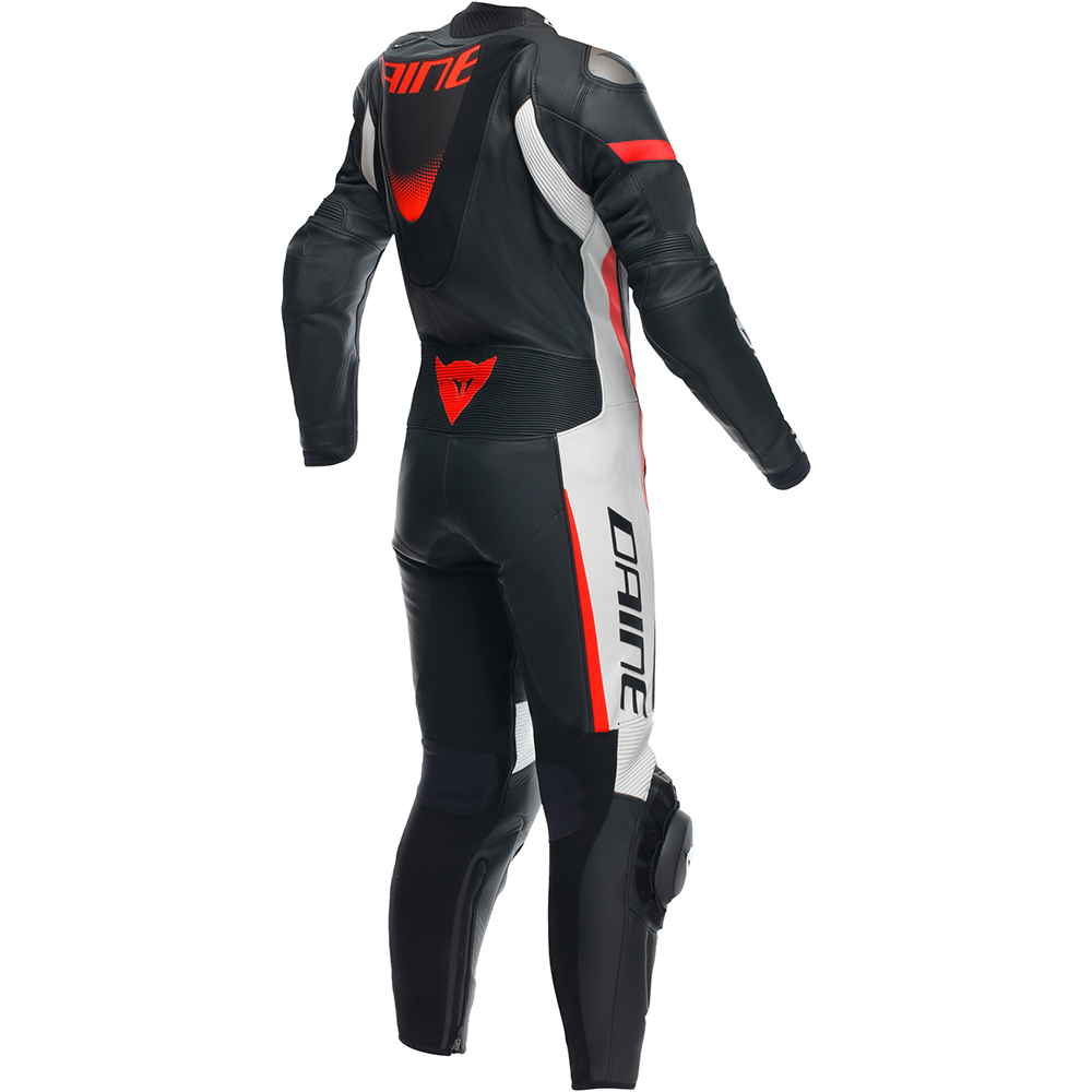 Dainese - Combinaison femme Grobnik Lady perforée - 1 pièce Noir / Blanc / Rouge fluo