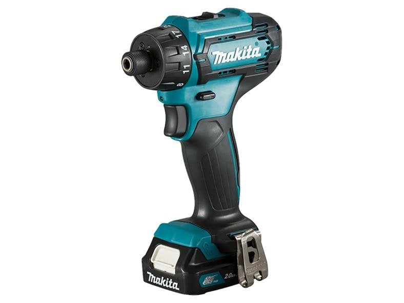 Makita Akku-Schrauber DF033DSYJ Kit Kompakter und ergonomischer Schrauber 12 V inkl. 2x1.5Ah Akkus