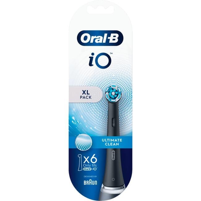 Oral-B iO Ultimate Clean Opzetborstels Zwart 6 Stuks