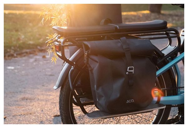 Marchepieds Cube Stepping Board Set Longtail pour Vélo Cargo Cube Longtail Hybrid Noir