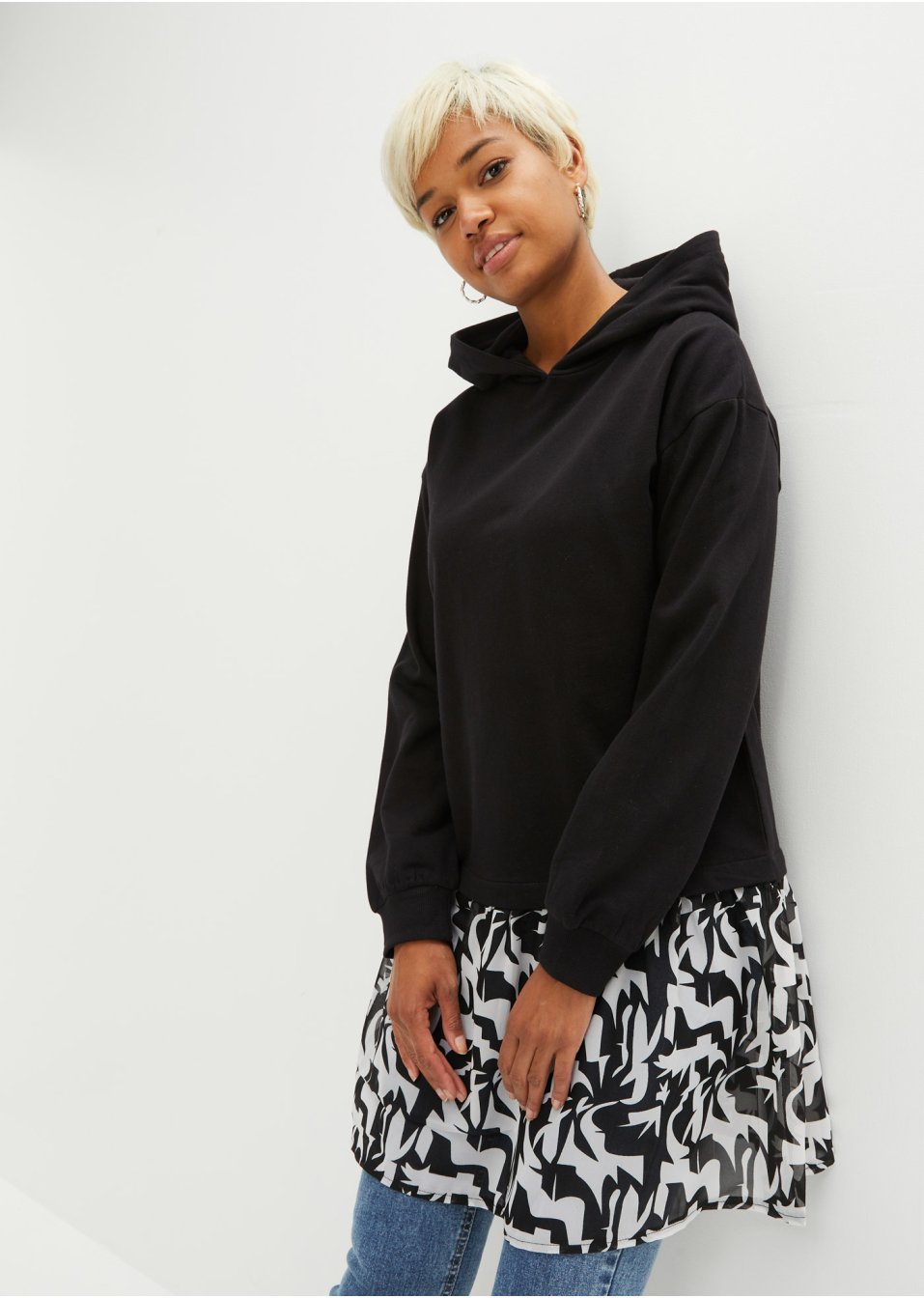 Sweat-shirt avec empiècement jupe