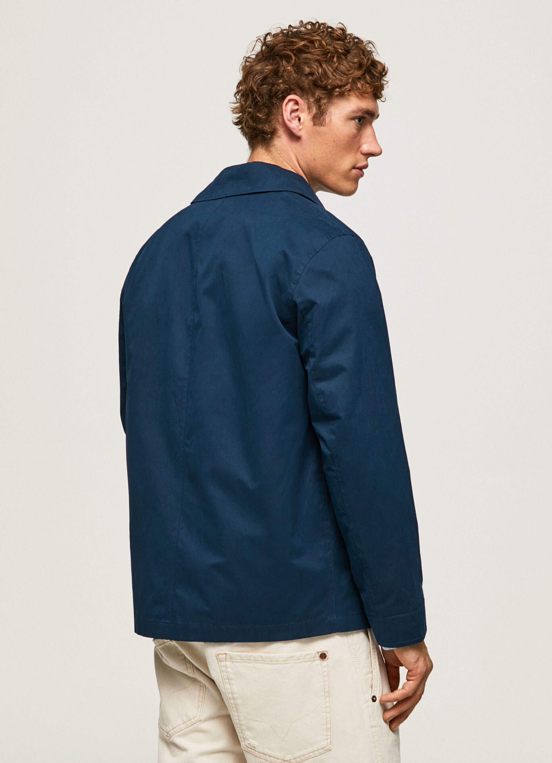 Parka curta com peitilho removível - Azul Dulwich