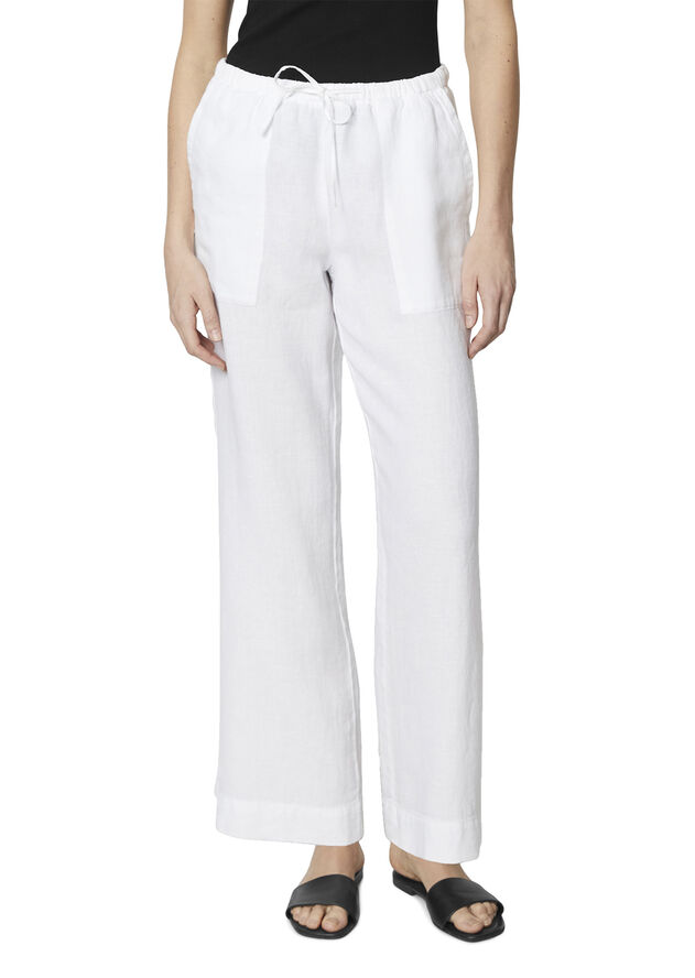 Marc O’Polo Pants, jogger style, straight leg, White