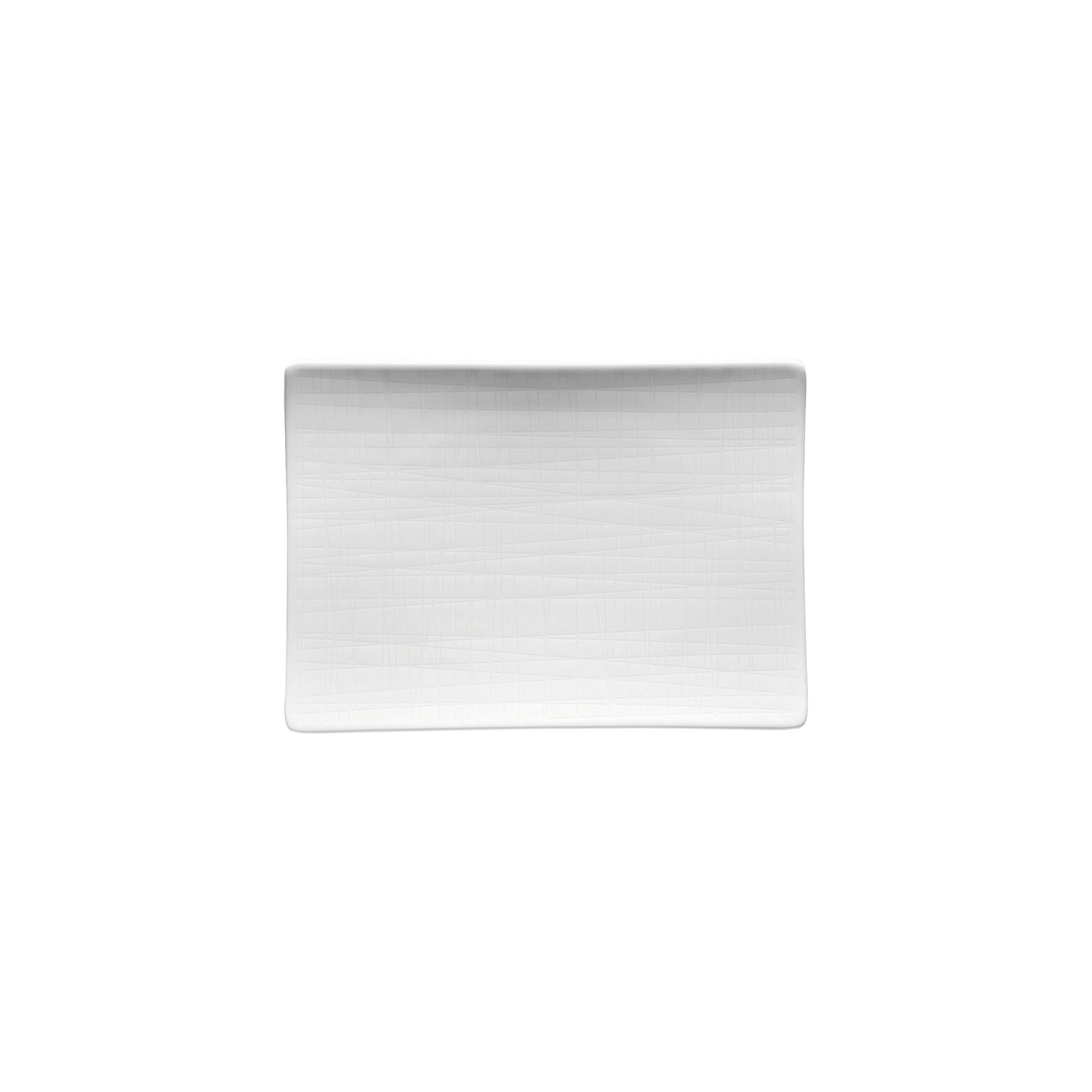 Mesh Weiss Platte 18 x 13 cm flach