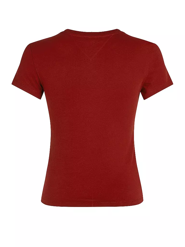 TOMMY JEANS T-Shirt dunkelrot
