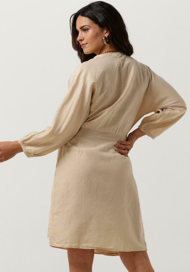 MSCH COPENHAGEN beige msch copenhagen mini jurk mschmirilla 3/4 wrap dress