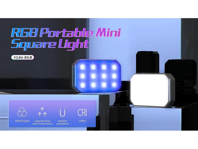 Ulanzi Videoleuchte VL60 Tragbare quadratische Mini-Leuchte