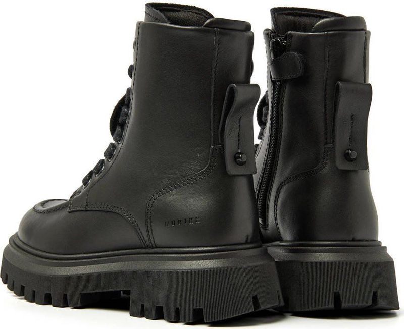 Nubikk - Fae Bobbi Jr - Veterboots - Zwart - Leer