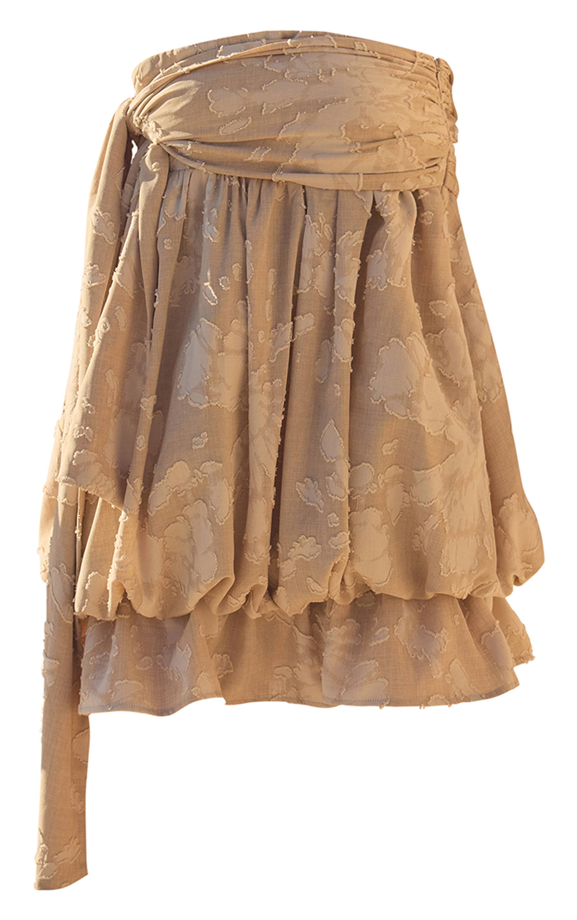 Gris Pierre Robe Bandeau Bouffante À Détail Drapé Texturé