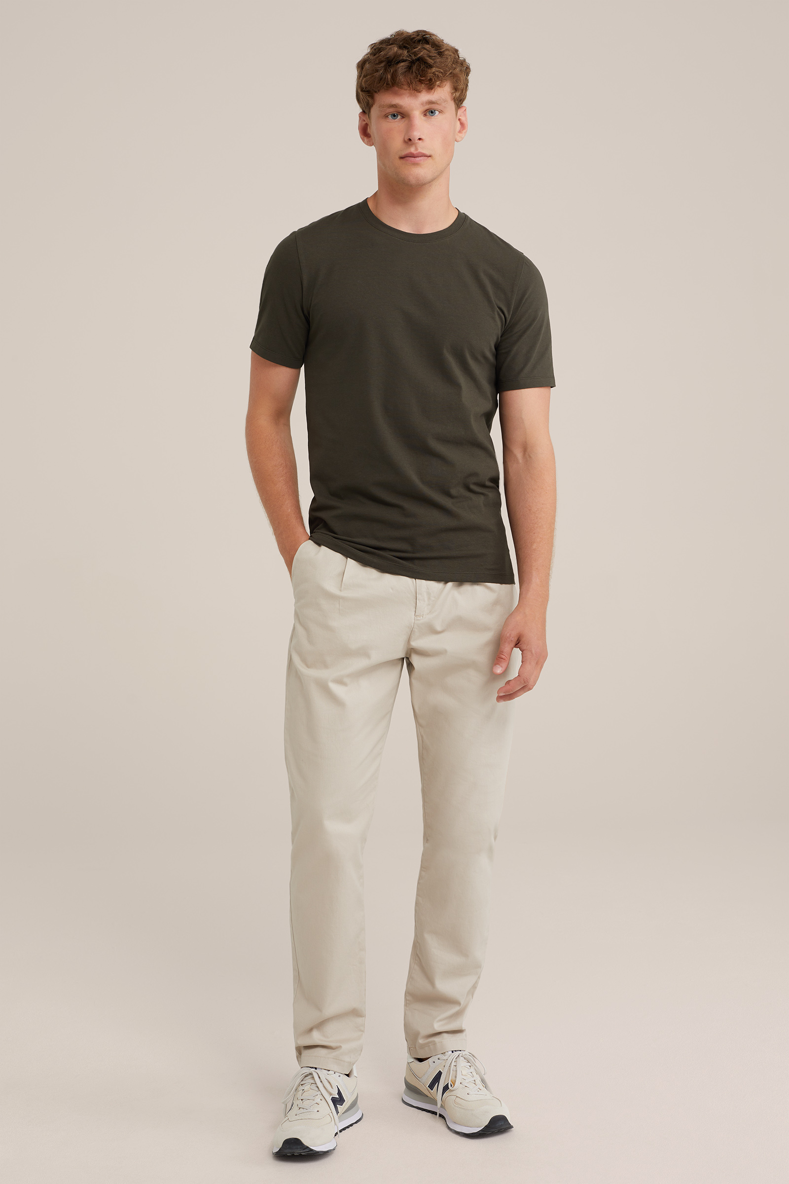 T-shirt WE Fashion Legergroen