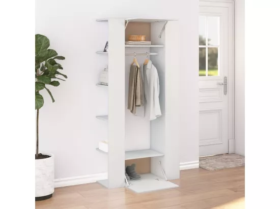 Armoires de couloir 2 pcs blanc Bois d'ingénierie