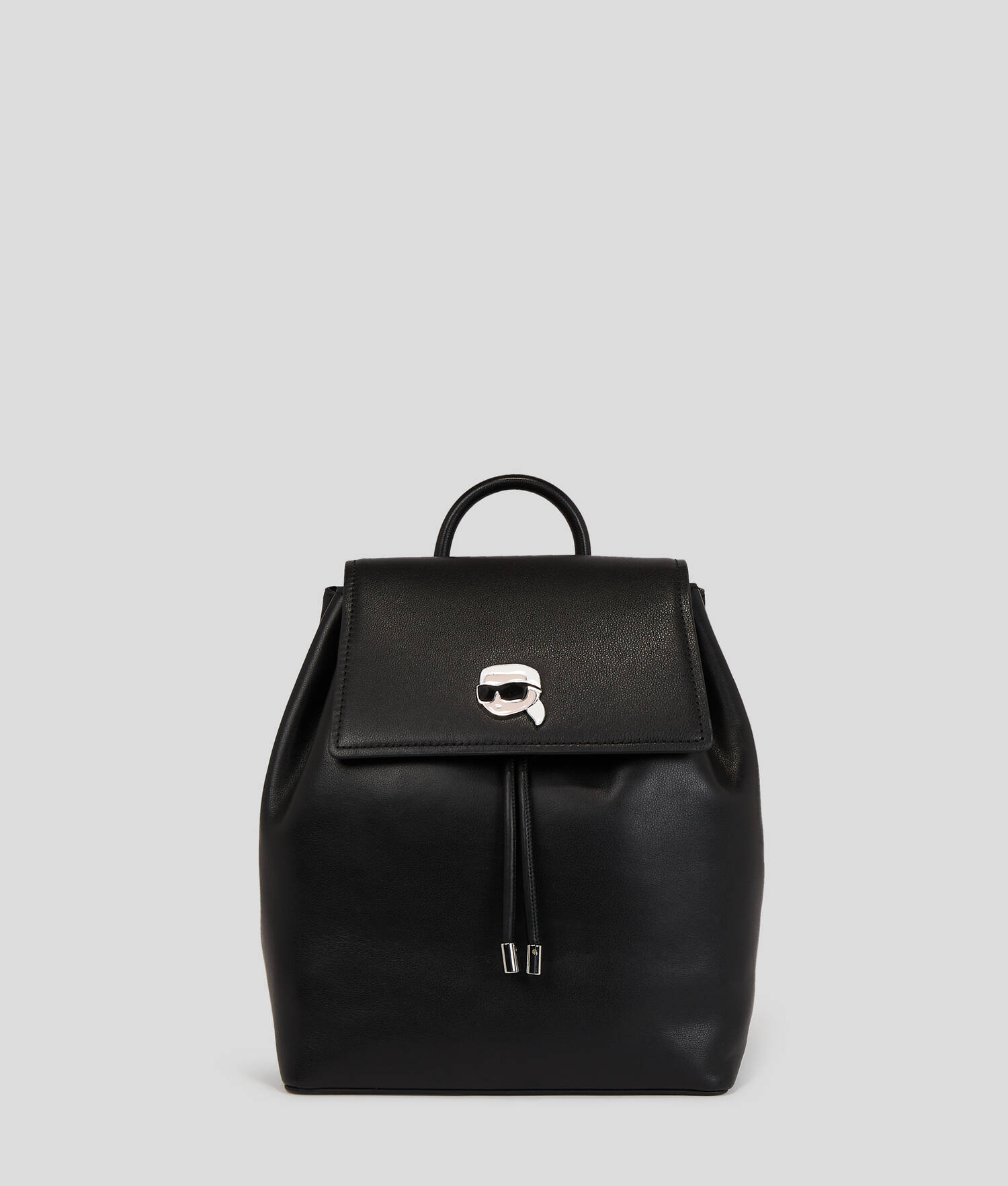 SAC À DOS EN CUIR AVEC RABAT ET BROCHE K/IKONIK