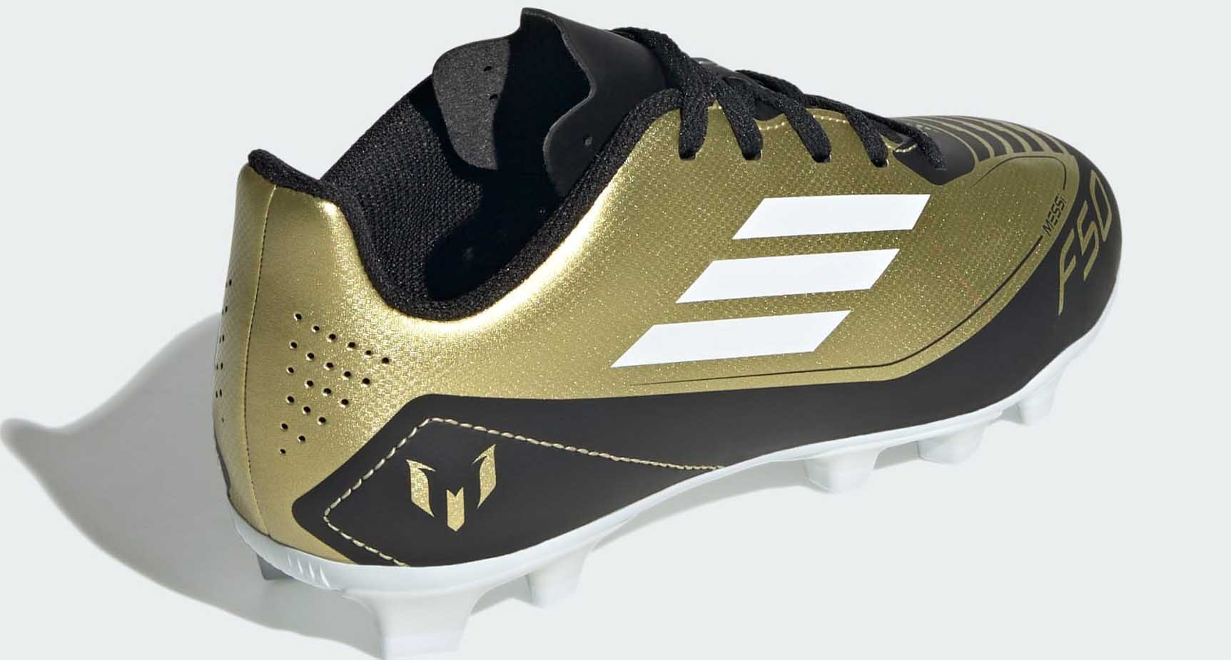 F50 Club FxG Messi Junior Gold Metallic/Cloud White/Core Black