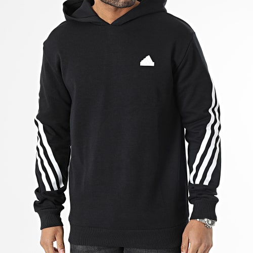 Sweat Capuche A Bandes 3 Stripes IC6710 Noir