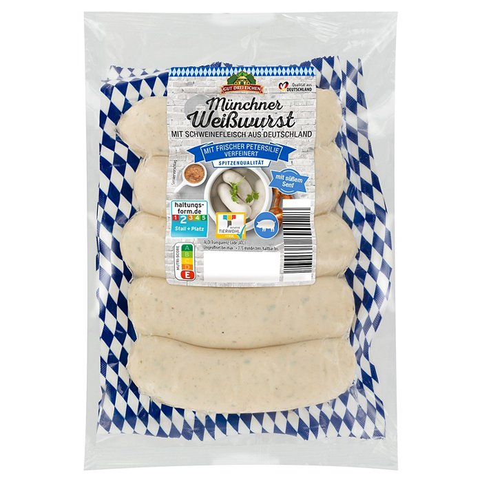 GUT DREI EICHEN Münchner Weißwurst mit Senf 300 g und 45 ml Senf