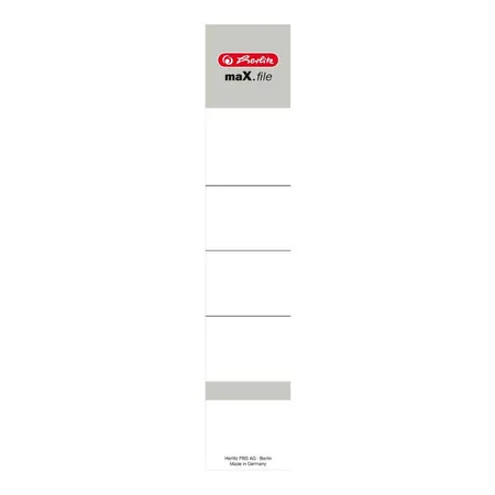 Herlitz Ordnerrücken-Etikett maX.file, 36 x 190 mm, weiß