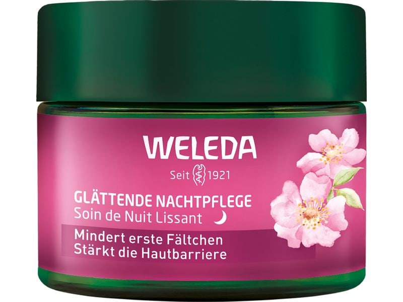 WELEDA Nachtcrème Wildrose und Weisser Tee 40 ml Natürliche Nachtpflege stärkt die Hautbarriere und mindert erste Fältchen