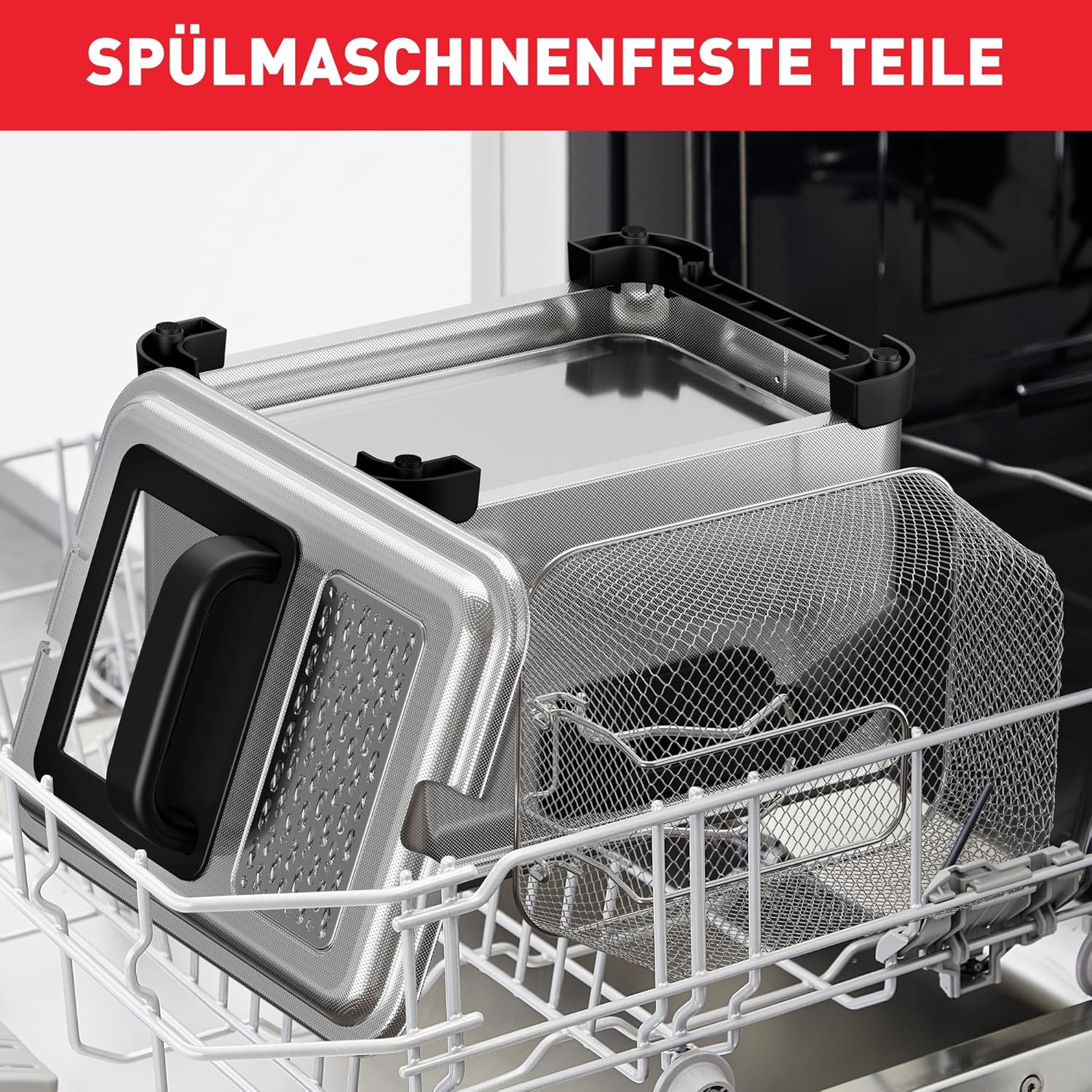 Tefal FR5111 Filtra Pro Inox & Design Fritteuse | 2400 Watt | Fassungsvermögen: 3 Liter Öl | exklusive System Filterung | Temperaturwahl: 150°C - 190°C | Timer | Edelstahl